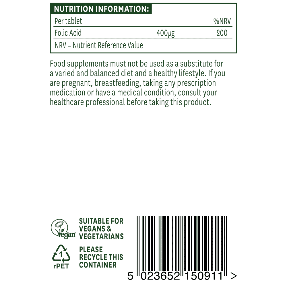 Folic Acid (One-A-Day) 400µg 90s