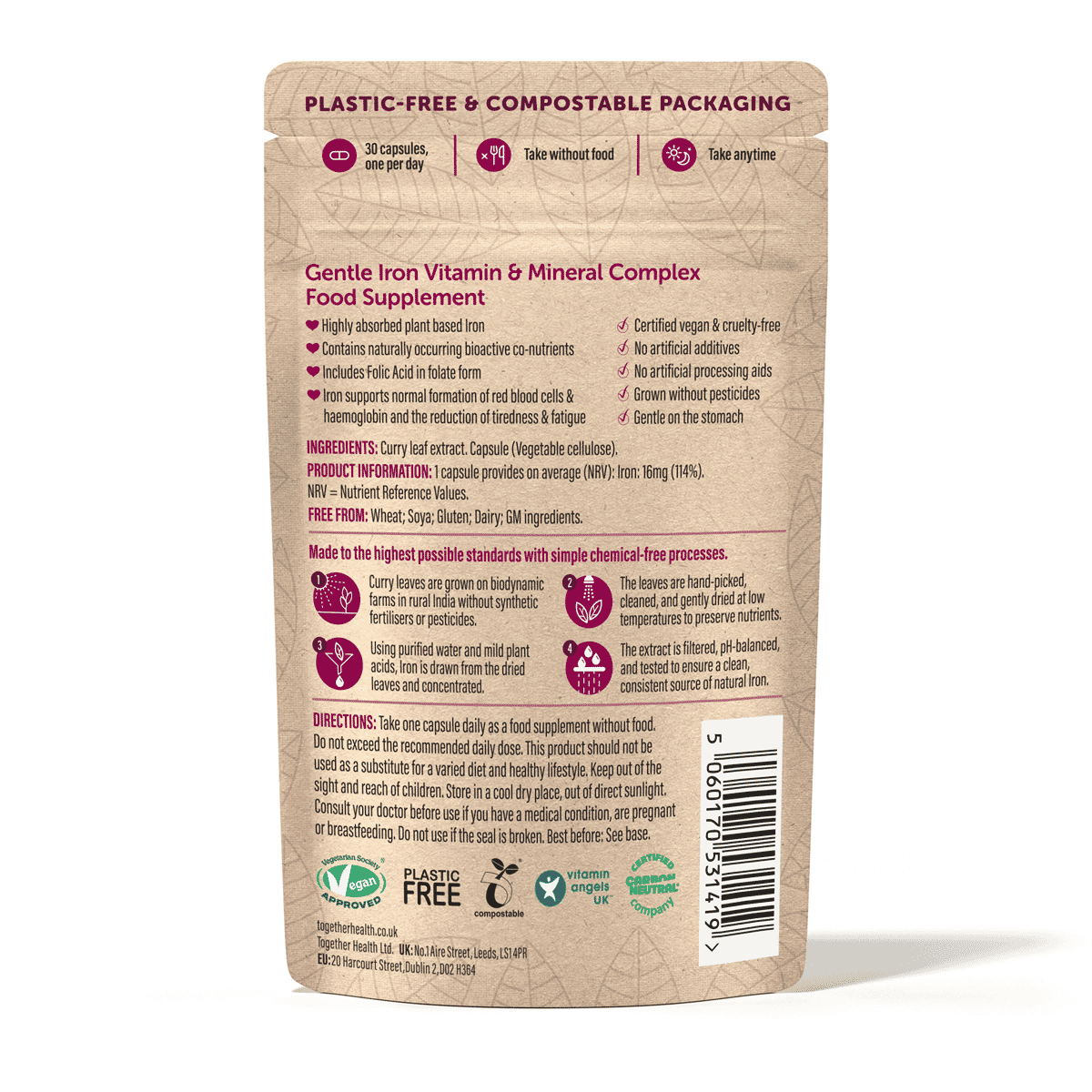 Gentle Iron Wholefood Supplement 30s