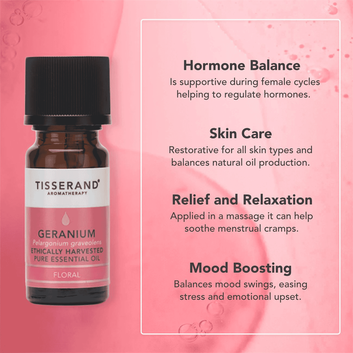 Geranium Ethically Harvested Pure Essential Oil 9ml