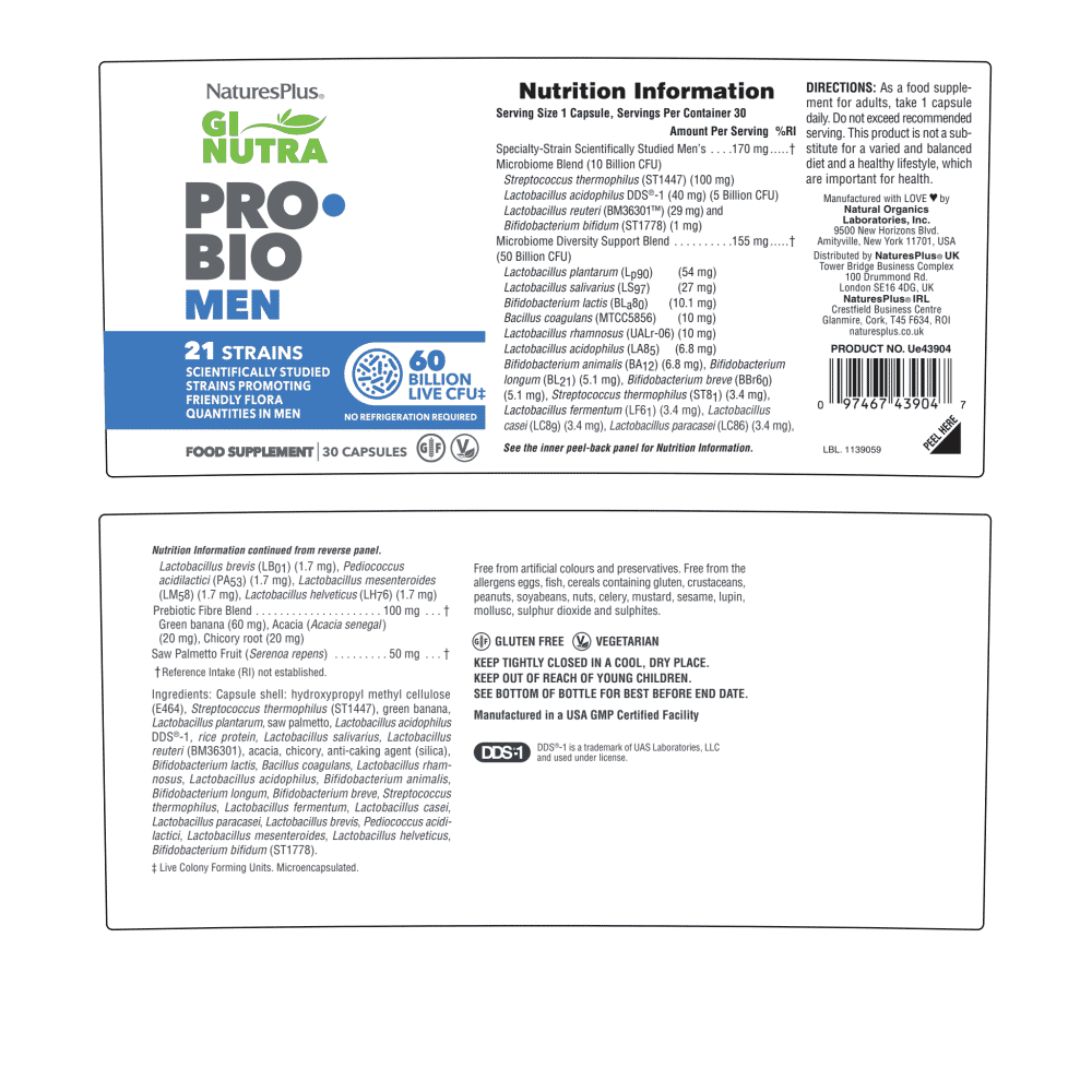 GI Nutra Pro-Bio Men 30’s