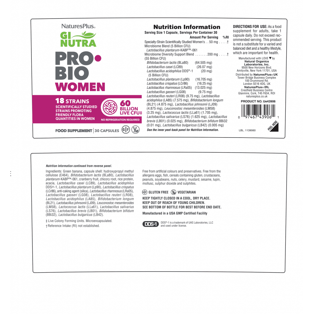 GI Nutra Pro-Bio Women 30’s