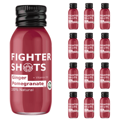 Ginger Pomegranate + Vitamin D3 12x60ml CASE