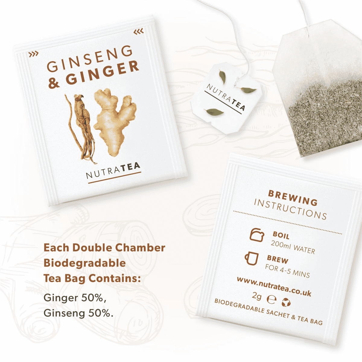 Ginseng & Ginger Tea Bags 20s