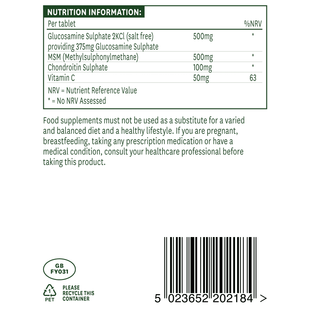 Glucosamine MSM & Chondroitin (High Strength) with Vitamin C 180s