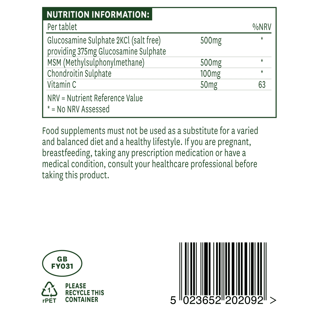 Glucosamine MSM & Chondroitin (High Strength) with Vitamin C 90s