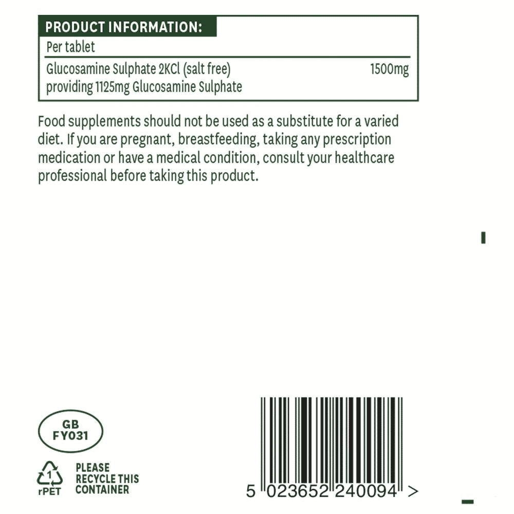 Glucosamine Sulphate 2KCI (Premium Strength) 1500mg 90s