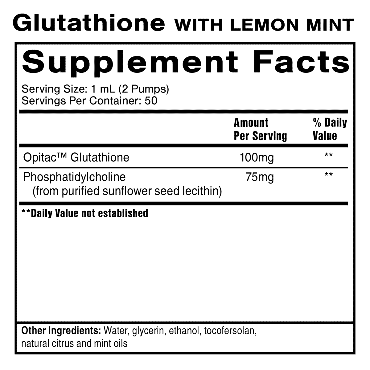 Glutathione + Lemon Mint 50ml