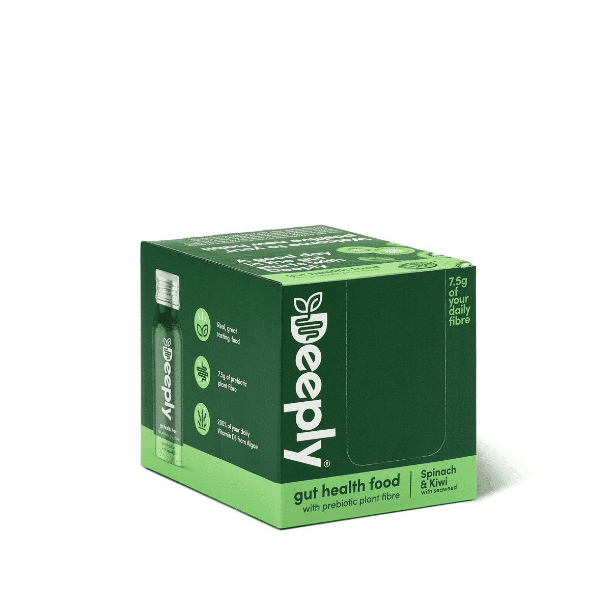 Gut Health Food Spinach & Kiwi with Seaweed 12x65ml CASE