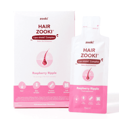Hair Zooki Raspberry Ripple 14x15ml Sachets CASE