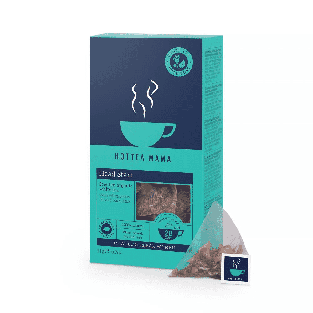 Head Start Scented Organic White Tea 28 Cups (x14 Teabags)