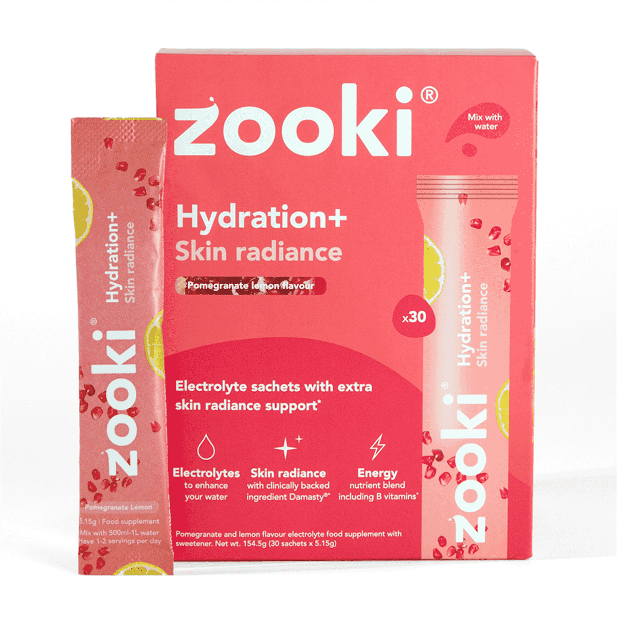 Hydration+ Skin Radiance Pomegranate Lemon Flavour 30 Sachets