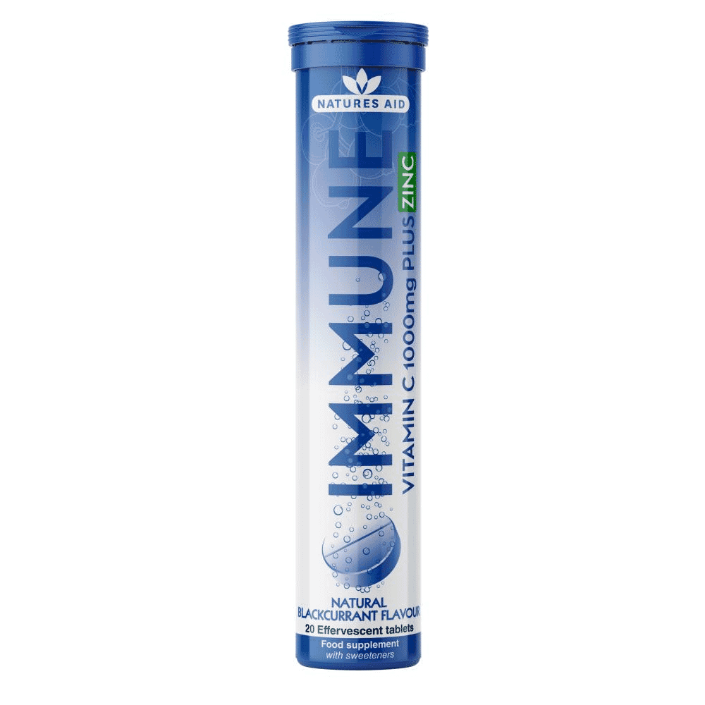 Immune Vitamin C 1000mg Plus Zinc Natural Blackcurrant Flavour Effervescent 20s