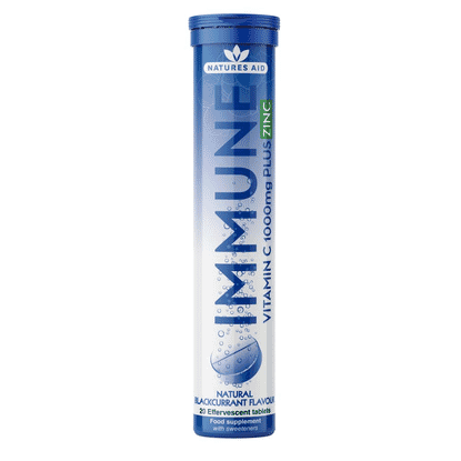 Immune Vitamin C 1000mg Plus Zinc Natural Blackcurrant Flavour Effervescent 20s