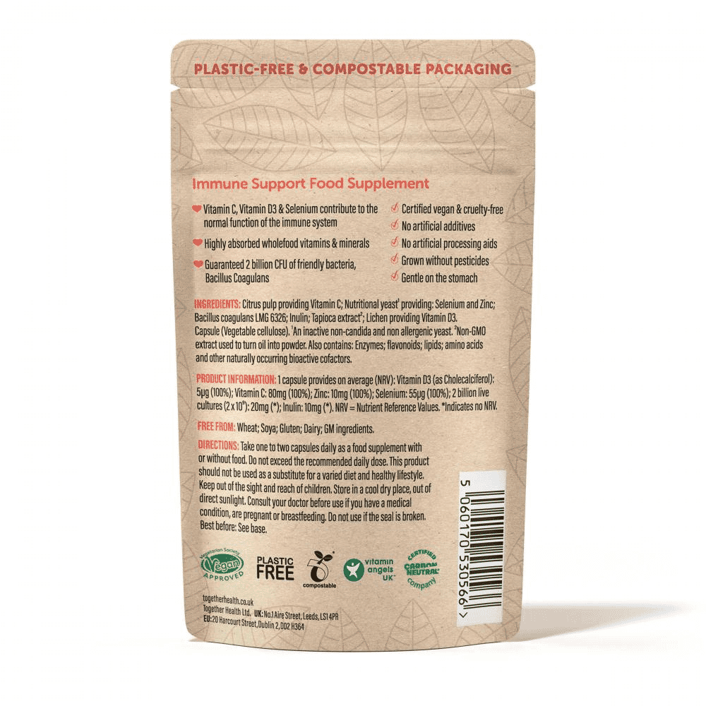 Immune Wholefood Vitamin C, D3 & Zinc 30s