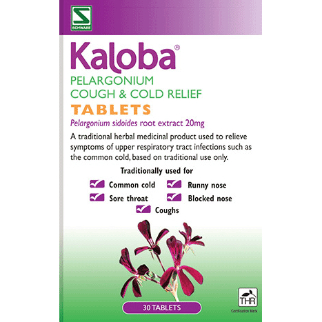 Kaloba Pelargonium Cough & Cold Relief Tablets 30s