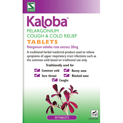 Kaloba Pelargonium Cough & Cold Relief Tablets 30s