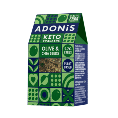 Keto Crackers Olive & Chia Seeds 60g