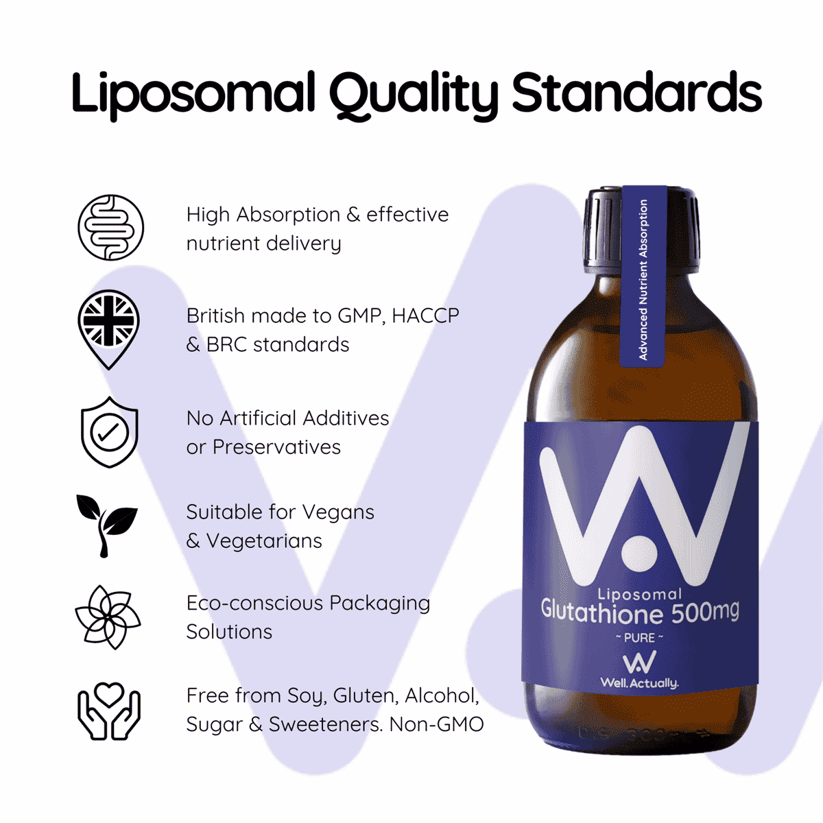 Liposomal Glutathione 500mg PURE Unflavoured 250ml