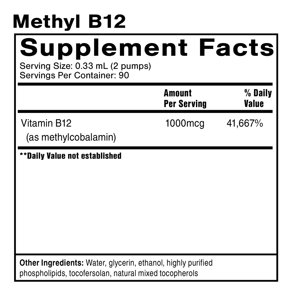 Liposomal Methyl B-12 30ml