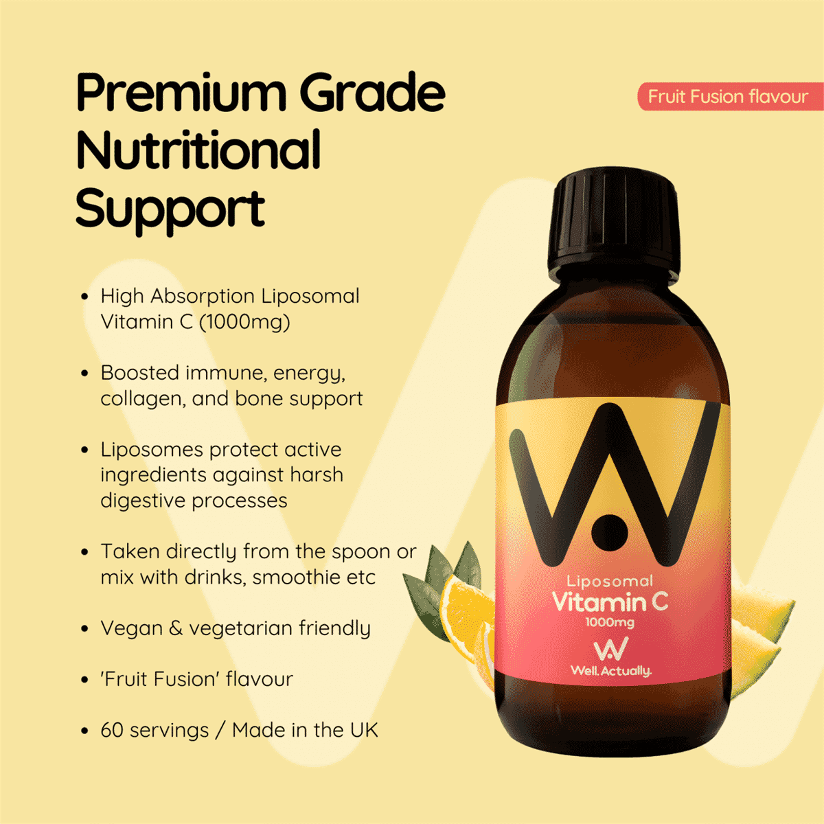 Liposomal Vitamin C 1000mg Fruit Fusion Flavour 150ml