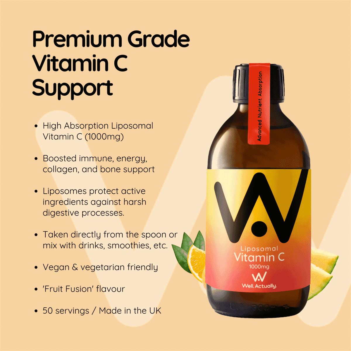 Liposomal Vitamin C 1000mg Fruit Fusion Flavour 250ml