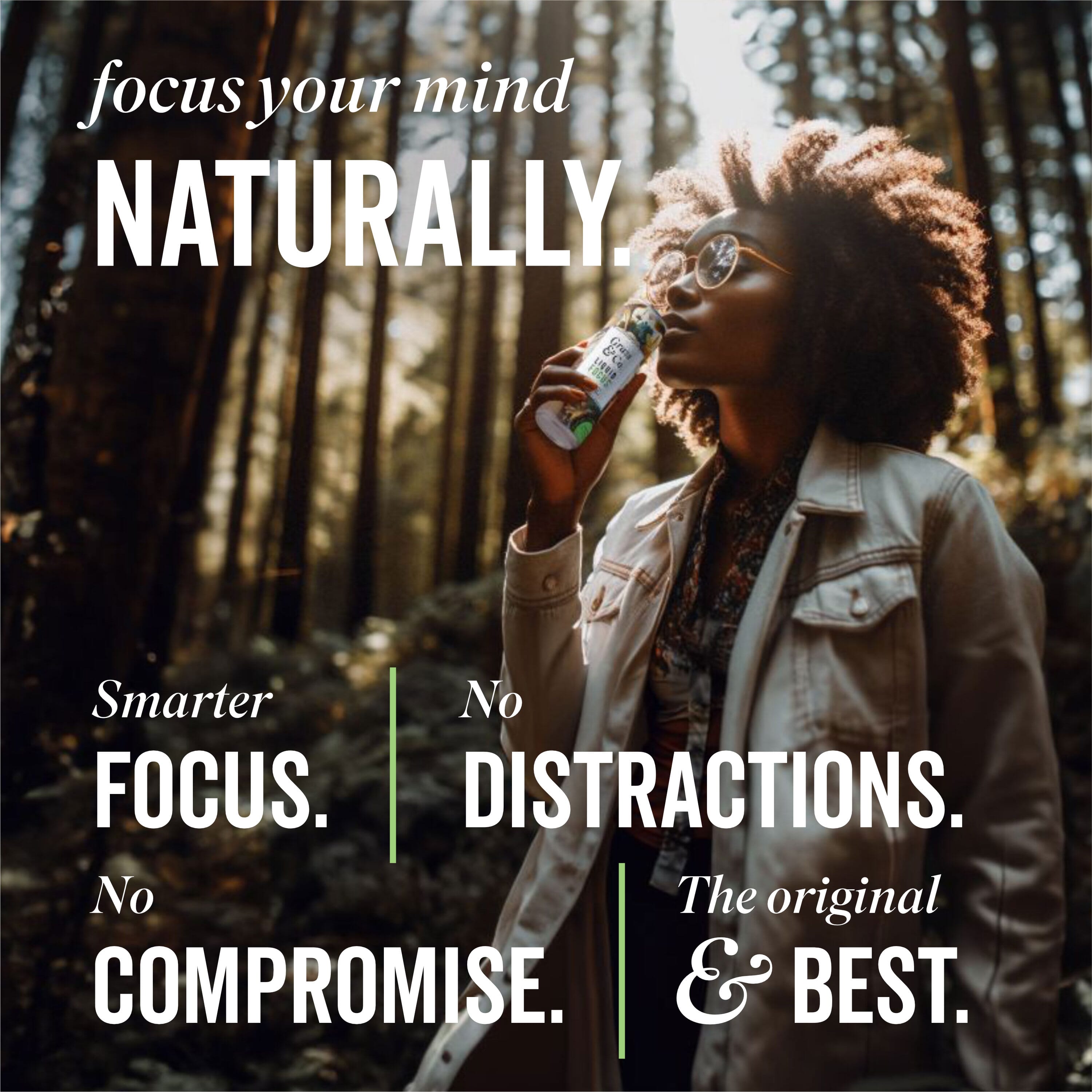 Liquid FOCUS Elderflower & Sicilian Lemon with Lion's Mane Nootropic Drink 250ml