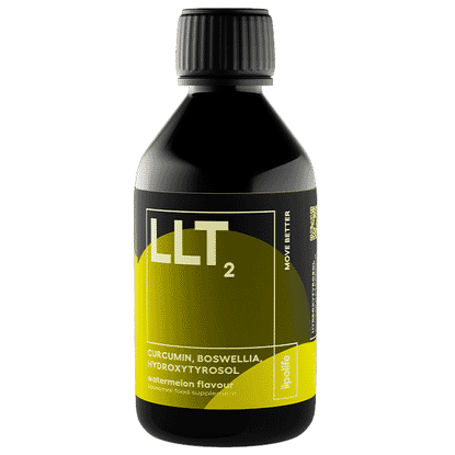 LLT2 Curcumin, Boswellia, Hydroxytyrosol Watermelon Flavour 240ml (Liposomal)