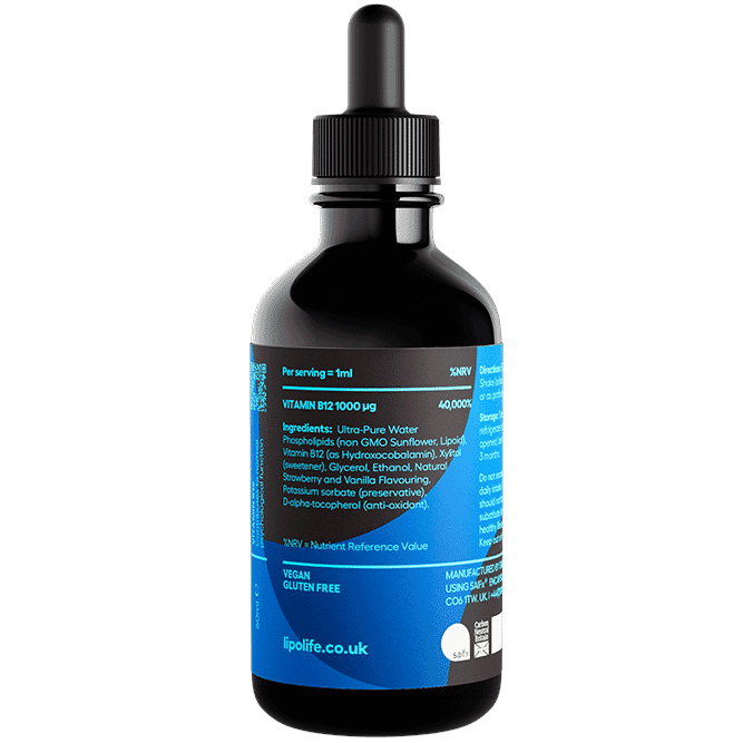 LVB1 Vitamin B12 Strawberry & Vanilla Flavour 60ml (Liposomal)