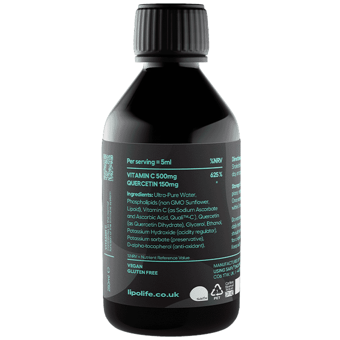 LVC6 Vitamin C & Quercetin Unflavoured 240ml (Liposomal)