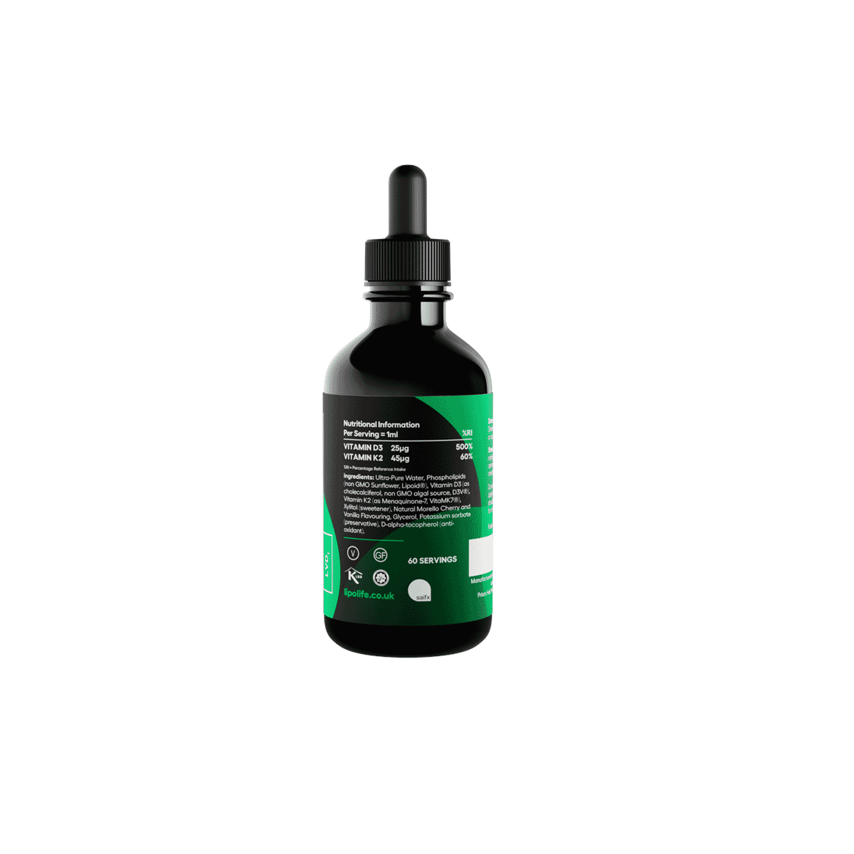 LVD1 Liposomal Vitamin D3 & K2 Cherry & Vanilla Flavour 60ml