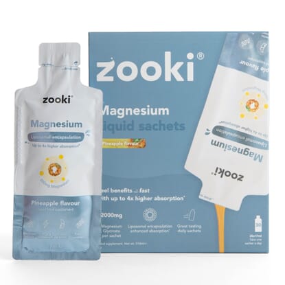 Magnesium Bisglycinate 2000mg Liquid Sachets Pineapple Flavour 30x17ml CASE