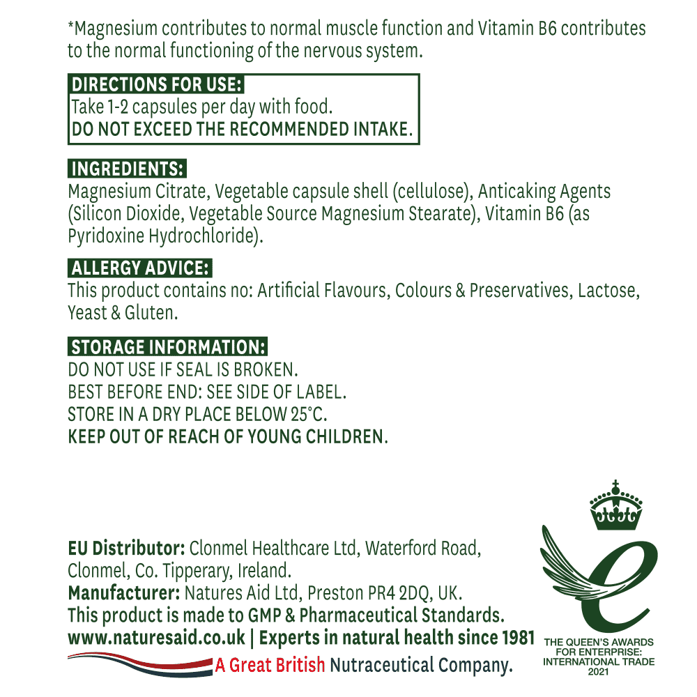 Magnesium Citrate (Elemental) 119mg 60s