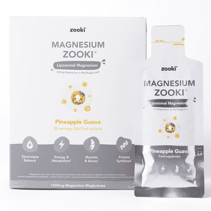 Magnesium Liquid Sachets (Liposomal) Pineapple Guava Flavour 30x15ml CASE