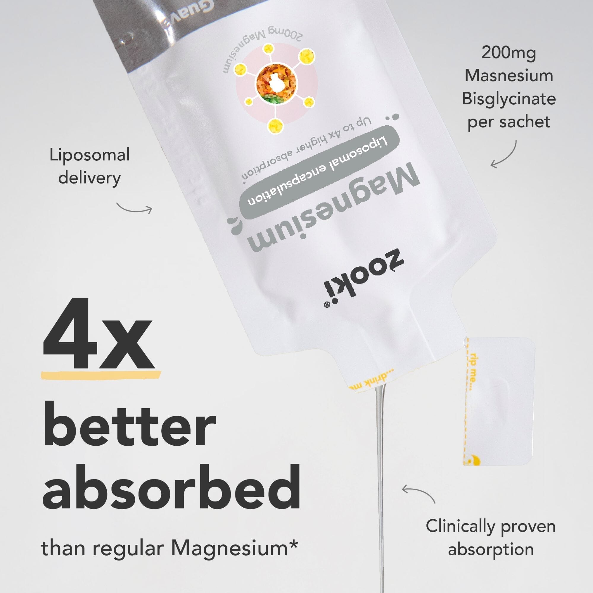 Magnesium Liquid Sachets Pineapple Flavour 2000mg 14x17ml CASE