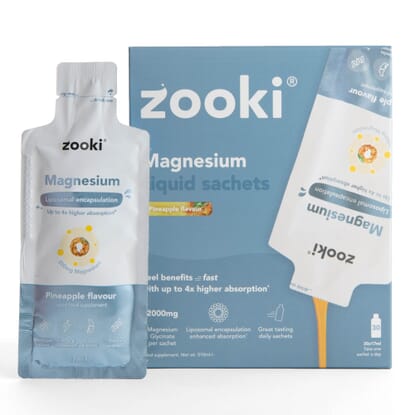 Magnesium Bisglycinate 2000mg Liquid Sachets Pineapple Flavour 30x17ml CASE