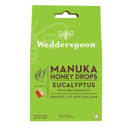 Manuka Honey Drops Eucalyptus with Bee Propolis 120g