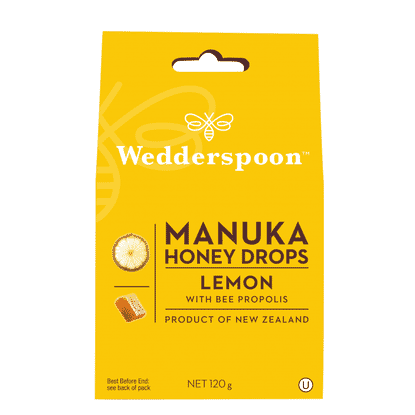 Manuka Honey Drops Lemon with Bee Propolis 120g