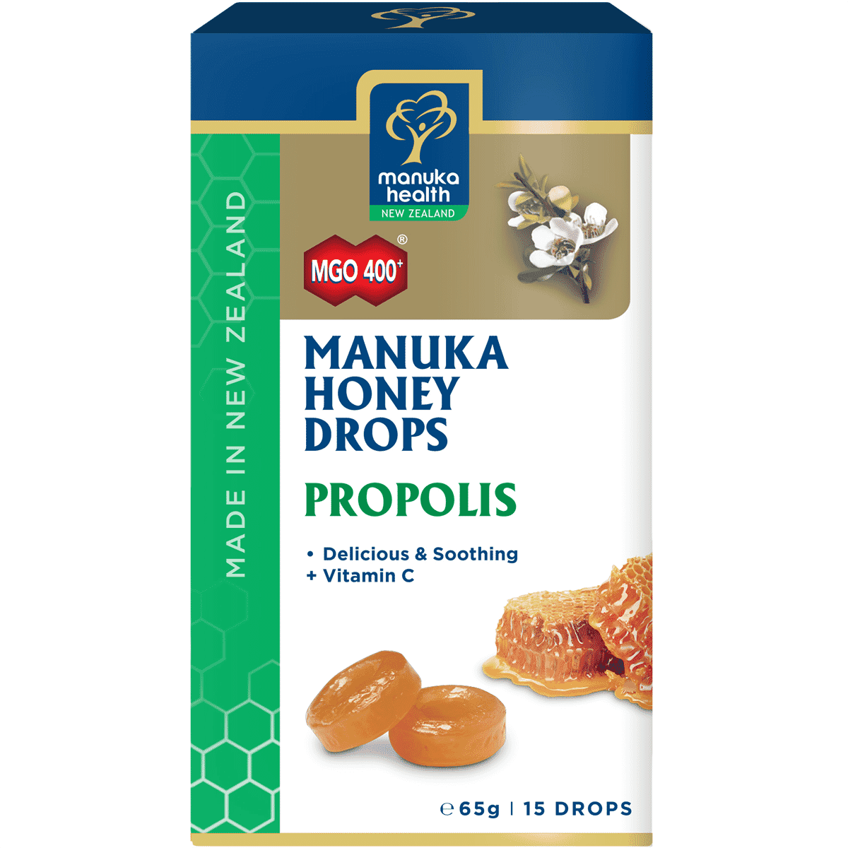 Manuka Honey Drops with Propolis MGO 400+ 65g 15s