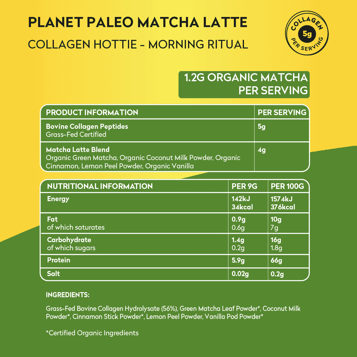Matcha Latte Collagen Hottie 260g