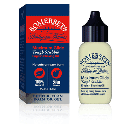 Maximum Glide Tough Stubble English Shaving Oil (Red) 35ml