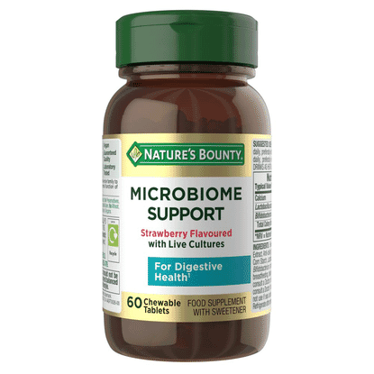 Microbiome Support Strawberry Flavoured with Live Cultures 60s