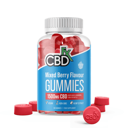Mixed Berry Flavour Gummies 1500mg CBD 60s