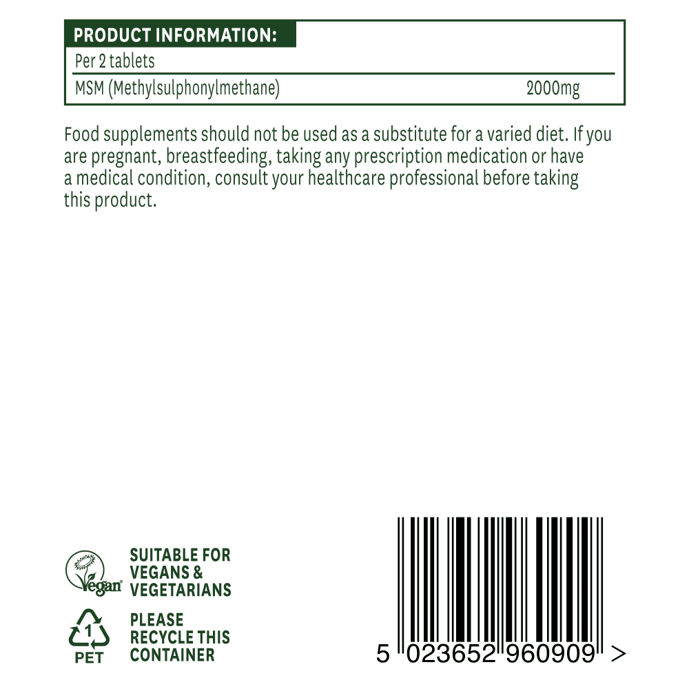 MSM (Methylsulphonylmethane) 1000mg 90s