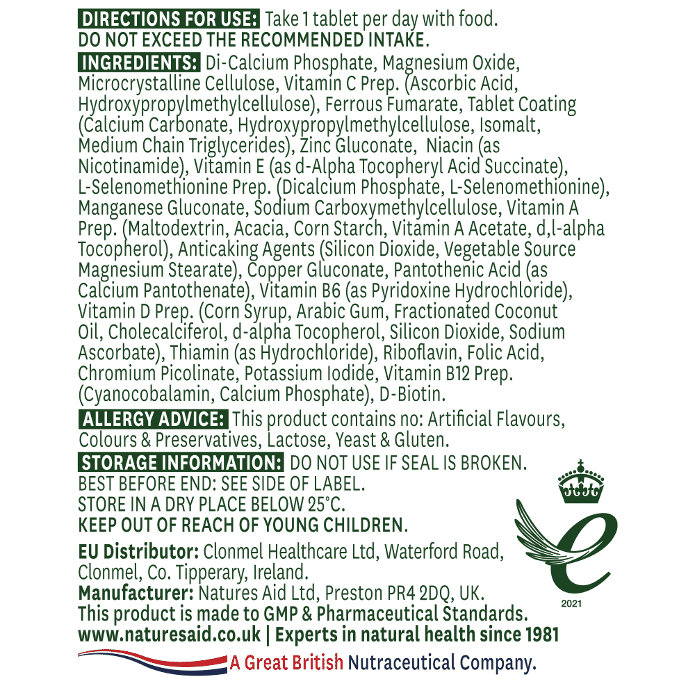 Multi-Vitamins & Minerals (Complete) Tablets 90s