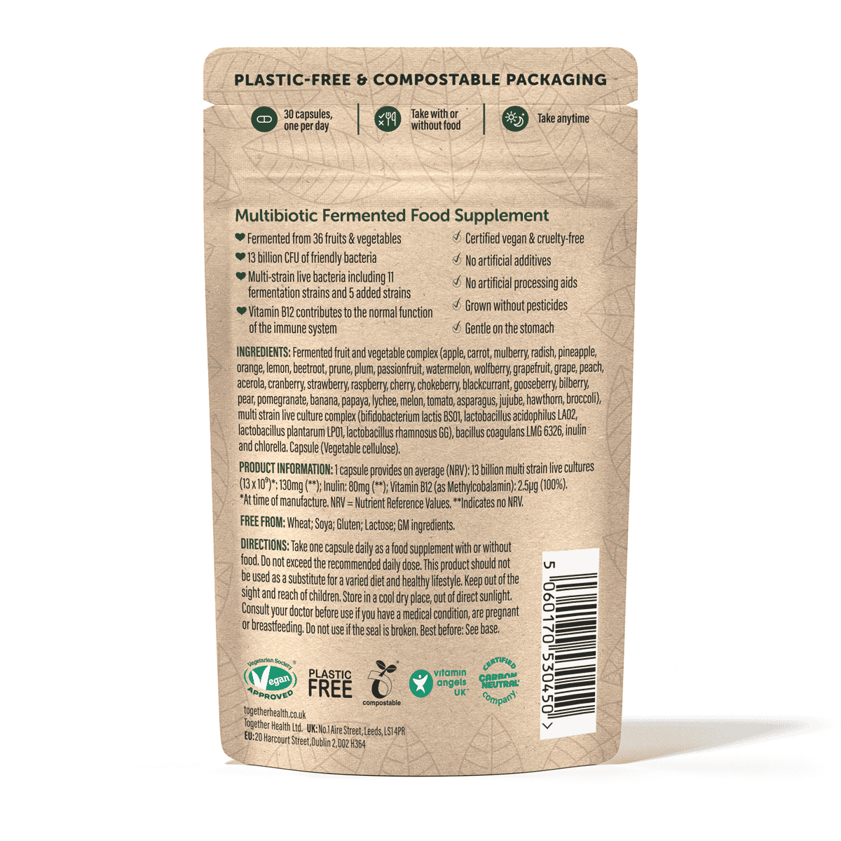 MultiBiotic 16 Strains, 13 Billion Friendly Bacteria 30s