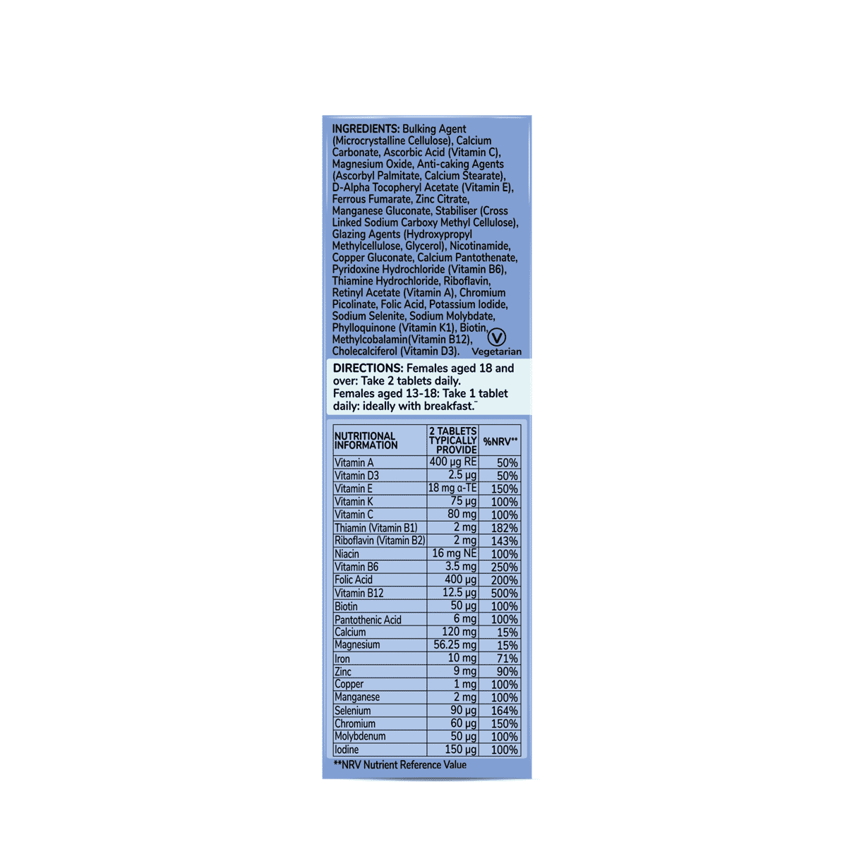 Multivitamin for Women with Monthly Natural Cycles 60s