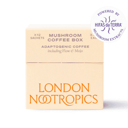 Mushroom Coffee Box Adaptogenic Coffee Flow + Mojo 12 Sachets (BEIGE)
