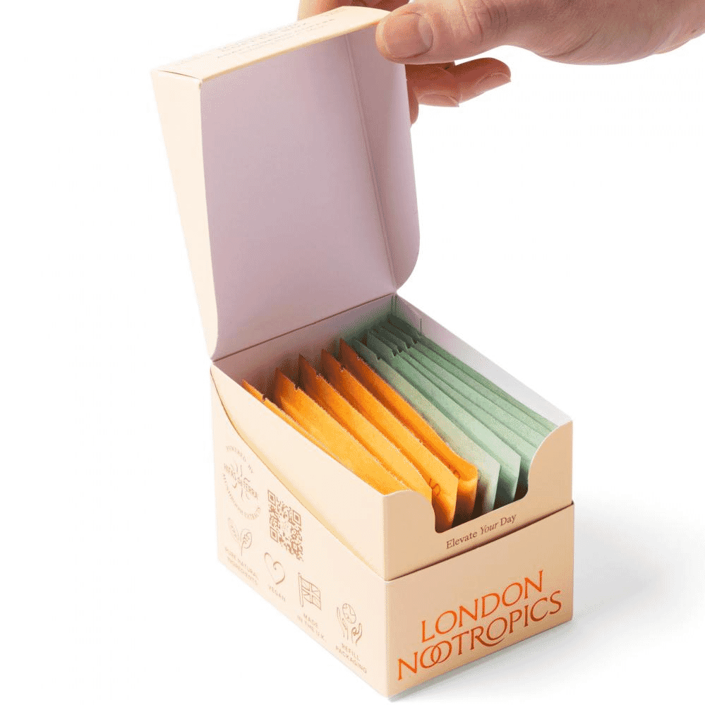 Mushroom Coffee Box Adaptogenic Coffee Flow + Mojo 12 Sachets (BEIGE)