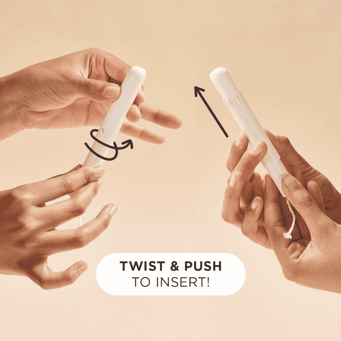 Naked Tampons with Cardboard Applicator Medium 14s