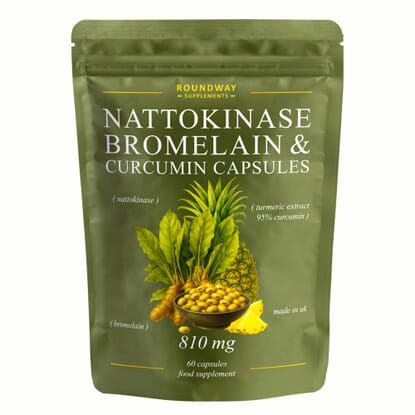 Nattokinase, Bromelain & Curcumin Capsules 60s